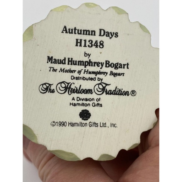 Vintage 1990 Maud Humphrey Bogart 4 Inch LE Autumn Days Figurine Statue - Picture 4 of 5